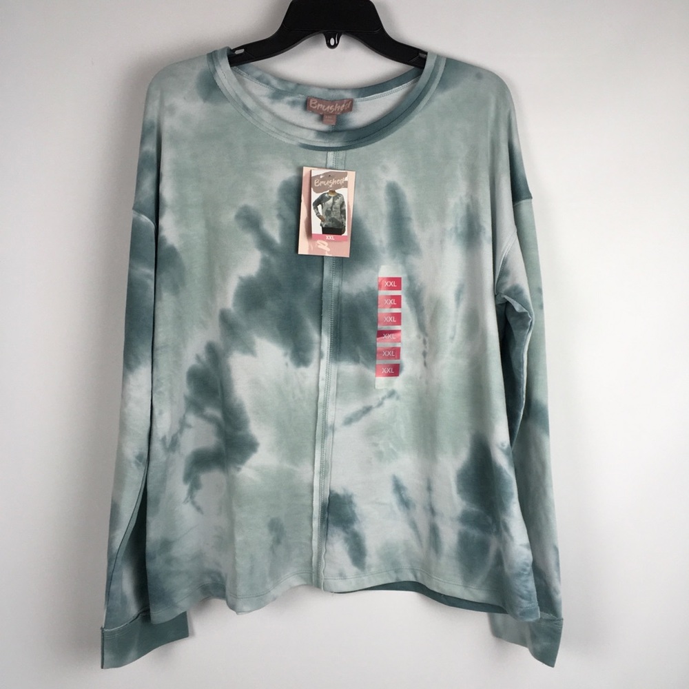 Everyday Tie-Dye Long Sleeve Top - Sage Green